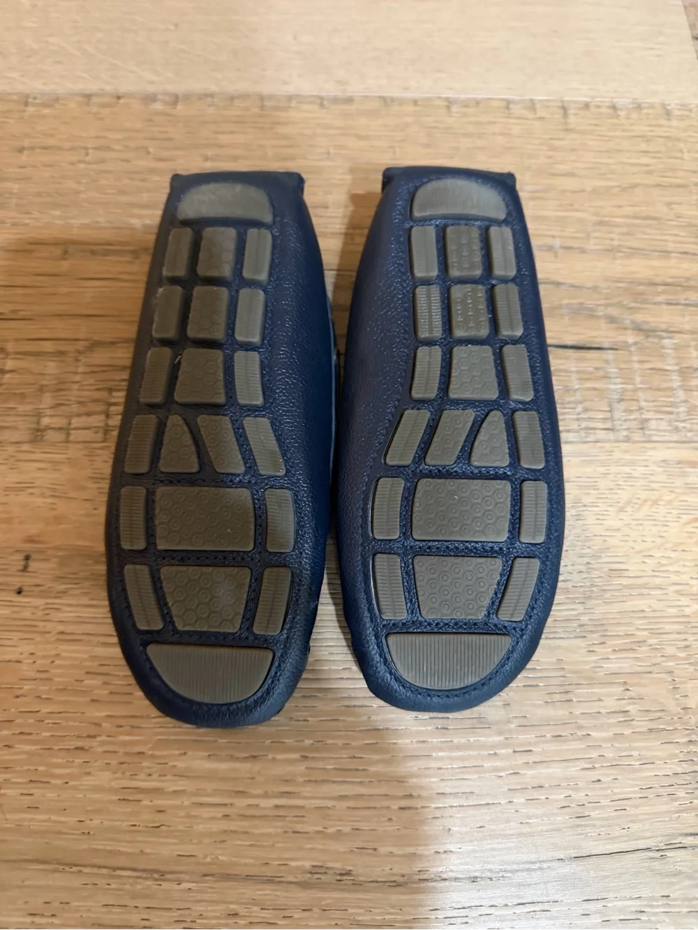 Janie and Jack Navy Blue Leather Moccasin Dress Shoes